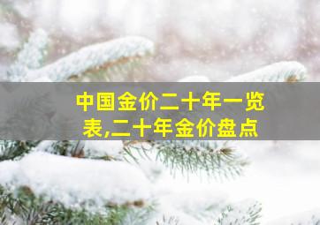 中国金价二十年一览表,二十年金价盘点