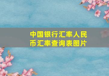 中国银行汇率人民币汇率查询表图片