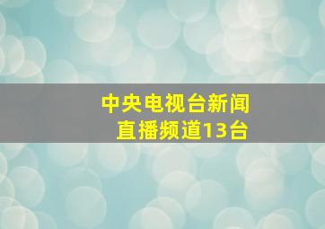 中央电视台新闻直播频道13台