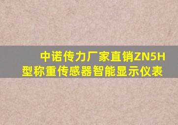 中诺传力厂家直销ZN5H型称重传感器智能显示仪表