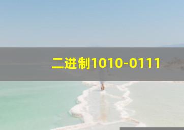 二进制1010-0111