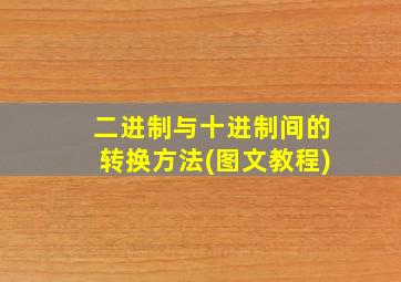 二进制与十进制间的转换方法(图文教程)