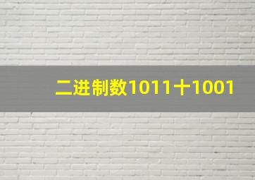 二进制数1011十1001