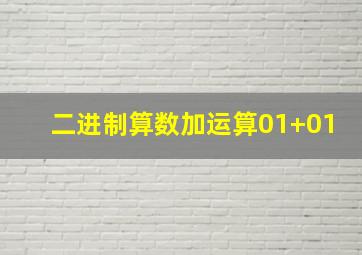 二进制算数加运算01+01