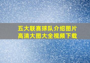 五大联赛球队介绍图片高清大图大全视频下载