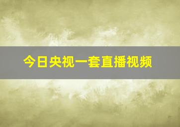 今日央视一套直播视频