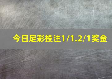 今日足彩投注1/1.2/1奖金