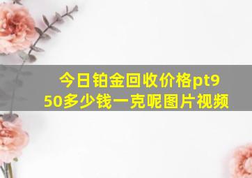 今日铂金回收价格pt950多少钱一克呢图片视频