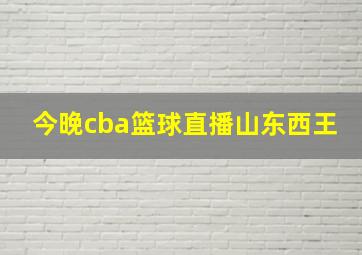 今晚cba篮球直播山东西王