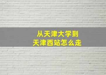 从天津大学到天津西站怎么走