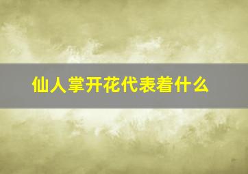 仙人掌开花代表着什么