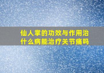 仙人掌的功效与作用治什么病能治疗关节痛吗