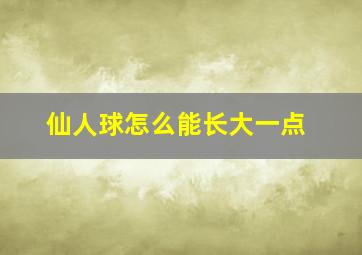 仙人球怎么能长大一点