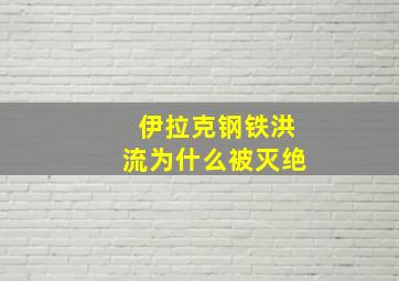 伊拉克钢铁洪流为什么被灭绝