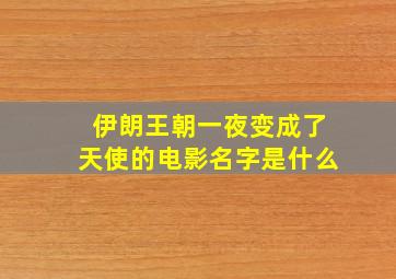 伊朗王朝一夜变成了天使的电影名字是什么