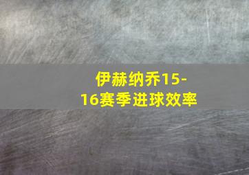 伊赫纳乔15-16赛季进球效率