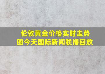 伦敦黄金价格实时走势图今天国际新闻联播回放