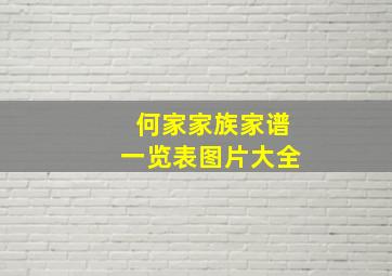 何家家族家谱一览表图片大全