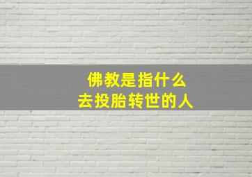 佛教是指什么去投胎转世的人