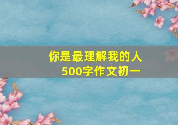 你是最理解我的人500字作文初一