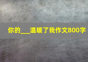 你的___温暖了我作文800字