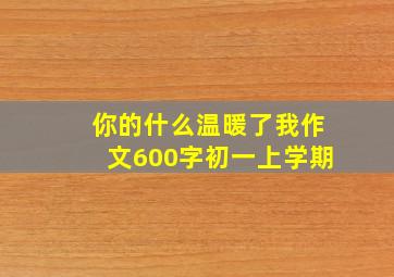 你的什么温暖了我作文600字初一上学期