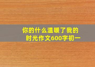 你的什么温暖了我的时光作文600字初一