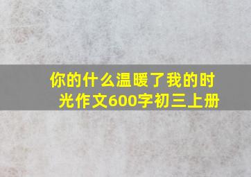 你的什么温暖了我的时光作文600字初三上册