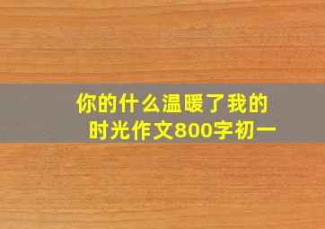 你的什么温暖了我的时光作文800字初一