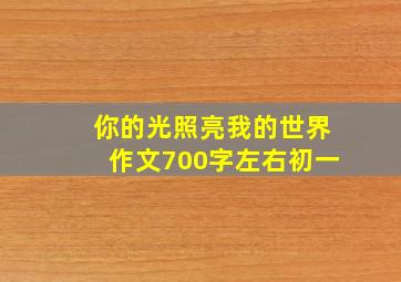 你的光照亮我的世界作文700字左右初一