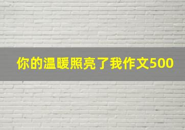 你的温暖照亮了我作文500