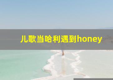 儿歌当哈利遇到honey