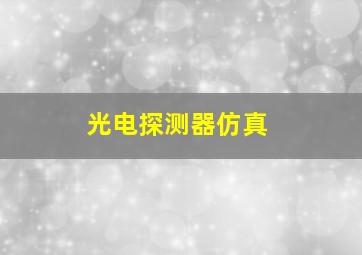 光电探测器仿真