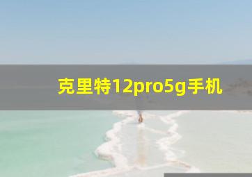 克里特12pro5g手机