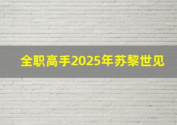 全职高手2025年苏黎世见