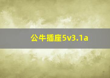 公牛插座5v3.1a