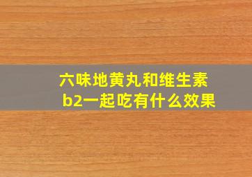 六味地黄丸和维生素b2一起吃有什么效果