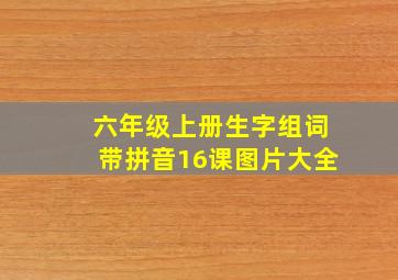 六年级上册生字组词带拼音16课图片大全