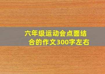 六年级运动会点面结合的作文300字左右