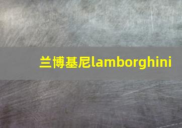 兰博基尼lamborghini