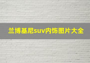 兰博基尼suv内饰图片大全