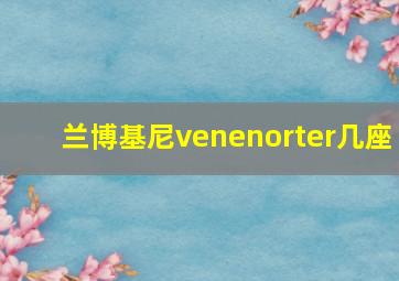 兰博基尼venenorter几座