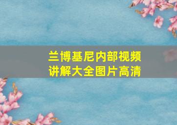 兰博基尼内部视频讲解大全图片高清