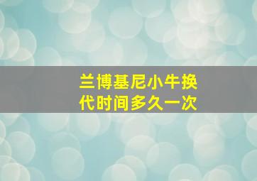 兰博基尼小牛换代时间多久一次