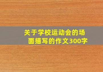 关于学校运动会的场面描写的作文300字