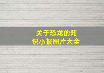 关于恐龙的知识小报图片大全