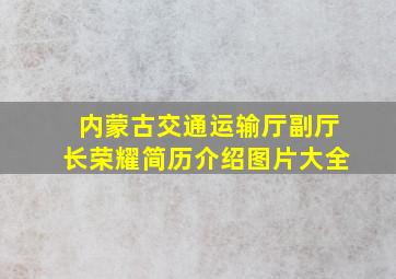 内蒙古交通运输厅副厅长荣耀简历介绍图片大全