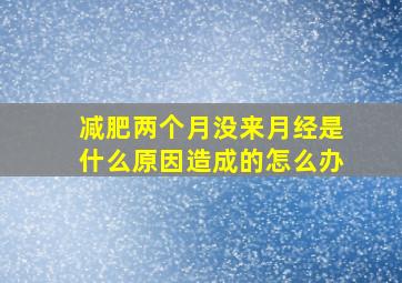 减肥两个月没来月经是什么原因造成的怎么办