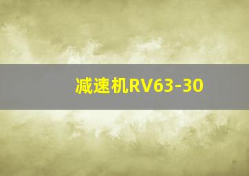 减速机RV63-30