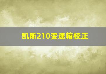 凯斯210变速箱校正